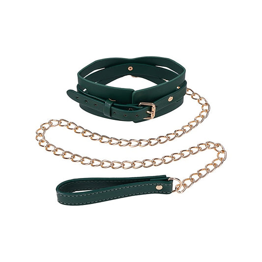 Sportsheets Indica Cutout BDSM Collar and Leash - Collars and Leads