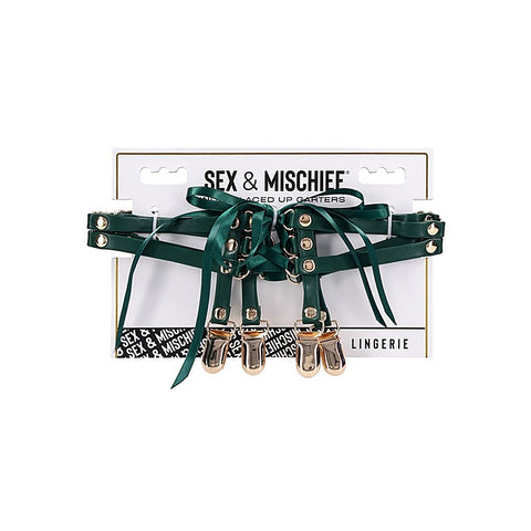 Indica Laced Up Bondage Garters by Sportsheets - Her Fetish