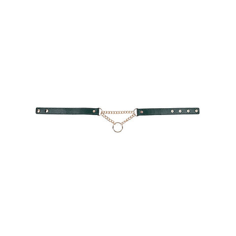 Indica Day Faux Leather Bondage Collar by Sportsheets - Collars and Leads