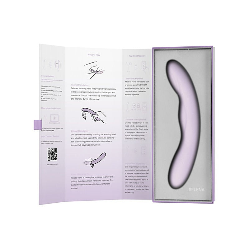 Svakom Selena App-Controlled Heating & Thrusting Vibrator - G-Spot Vibrators