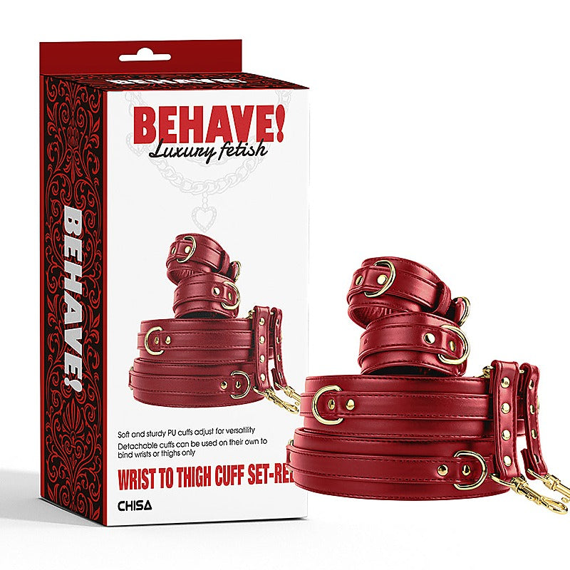 Soft and Sturdy Wrist to Thigh Cuff Set by Chisa - Cuffs And Restraints