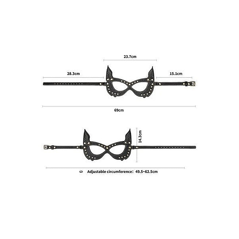 Lovetoy Adjustable PU Leather Bunny Mask - Masks And Blindfolds