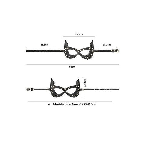 Lovetoy Adjustable PU Leather Bunny Mask - Masks And Blindfolds