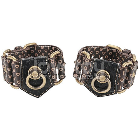 PU Leather BDSM Thigh Cuffs Set by Lovetoy - Cuffs And Restraints