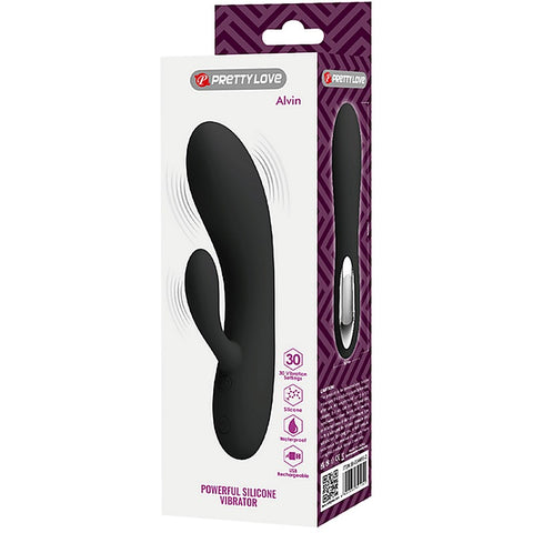 Pretty Love Alvin Rechargeable Silicone Rabbit Massager - Rabbit Vibrators