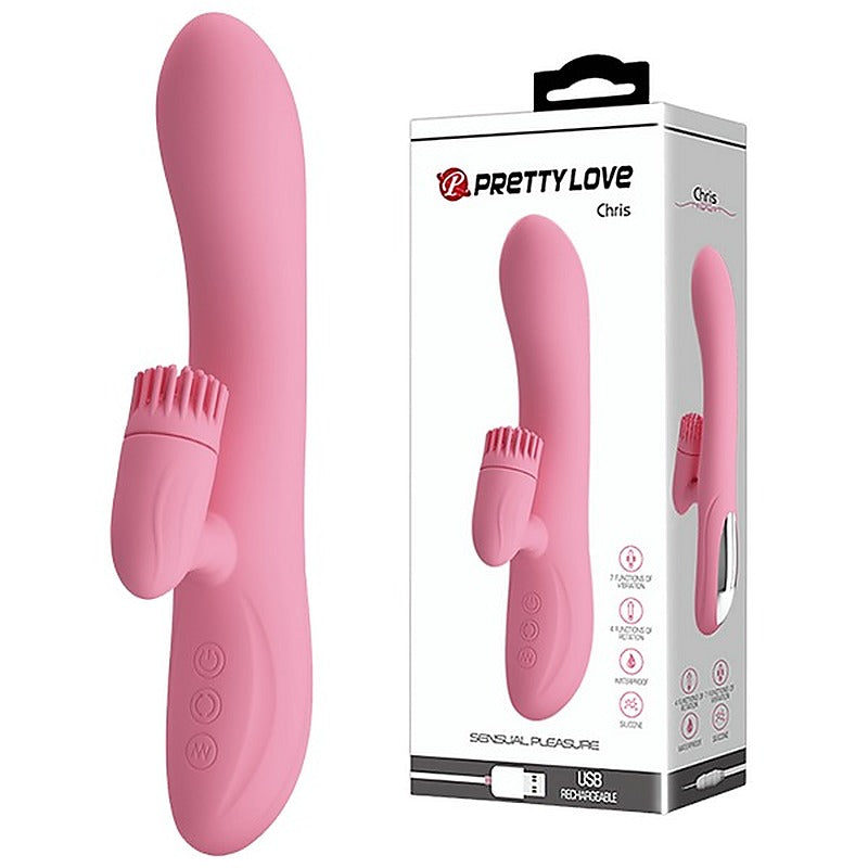 Pretty Love Chris Rotating Tongue Rabbit Vibrator - Rabbit Vibrators
