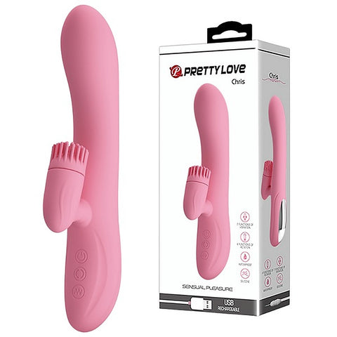 Pretty Love Chris Rotating Tongue Rabbit Vibrator - Rabbit Vibrators