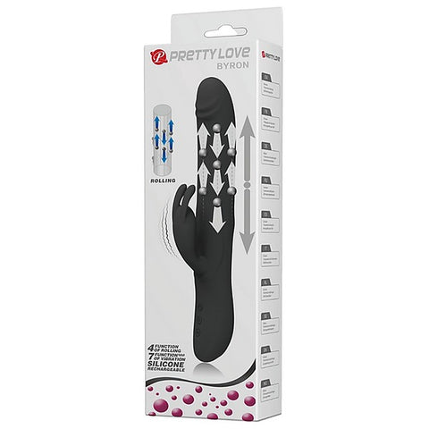 Pretty Love Byron Rechargeable Rolling Rabbit Vibrator - Rabbit Vibrators