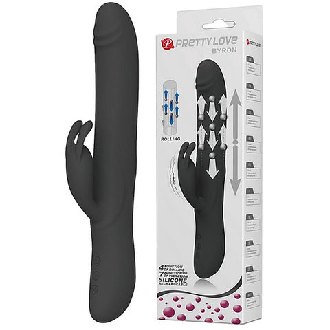 Pretty Love Byron Rechargeable Rolling Rabbit Vibrator - Rabbit Vibrators