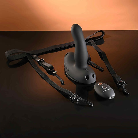 Evolved COME CLOSER Vibrating Strap-On with Remote - Strap On Sextoys