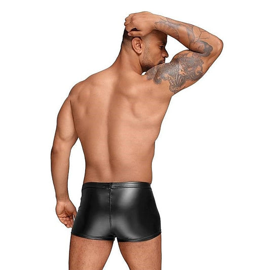 Decadence Powerwetlook Men's Shorts with Decorative PVC Pleats