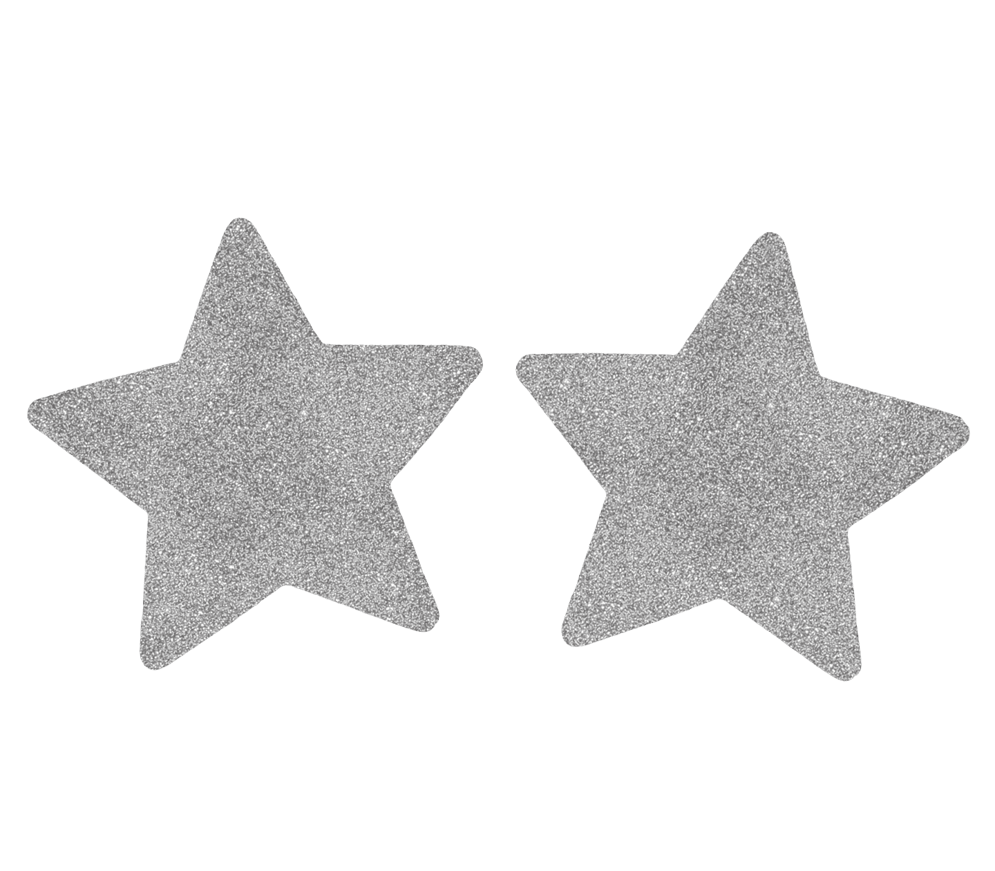 Love In Leather Glitter Star Womens Nipple Covers Silver Breast and Nipple Toys