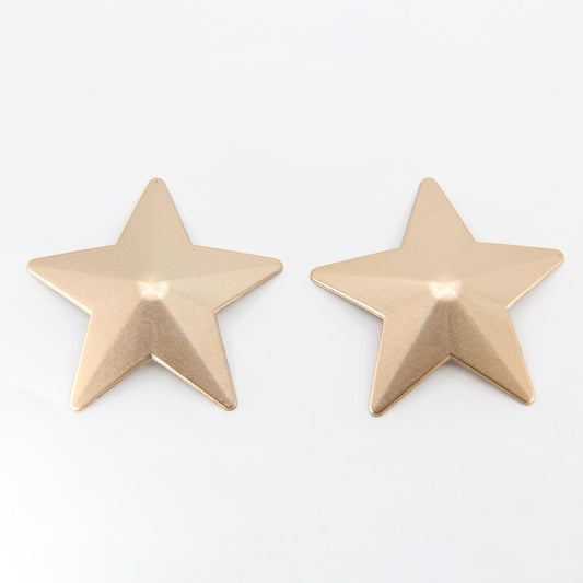 Love In Leather Star Shape Metal Nipple Pasties Gold Breast and Nipple Toys
