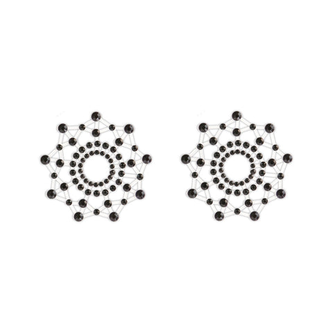 NS Novelties Pretty Pasties Charm III Nipple Cover Black - Breast and Nipple Toys
