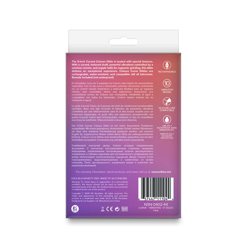 NS Novelties Colours Curve 5 Inch Vibrating Dildo Vibrating Dildos