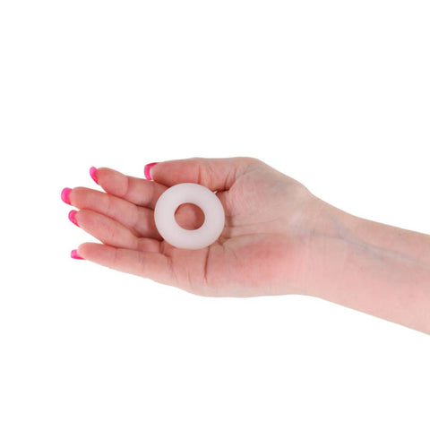 NS Novelties Firefly Stretchy Bubble Ring White - Stretchy Cock Rings