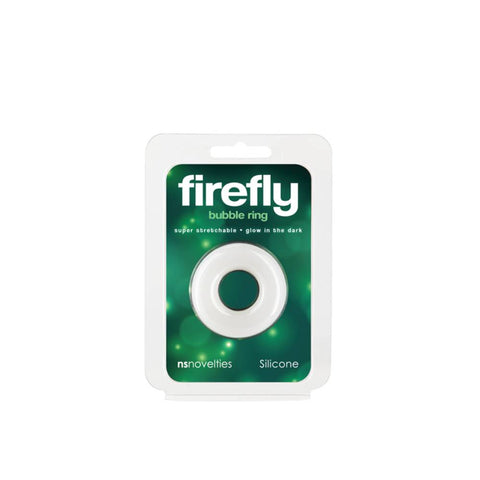NS Novelties Firefly Stretchy Bubble Ring White - Stretchy Cock Rings