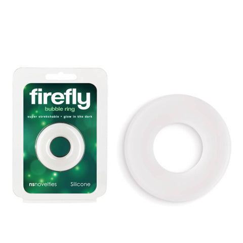 NS Novelties Firefly Stretchy Bubble Ring White - Stretchy Cock Rings
