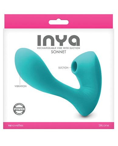 NS Novelties INYA Sonnet Suction Vibrator Teal - G-Spot Vibrators
