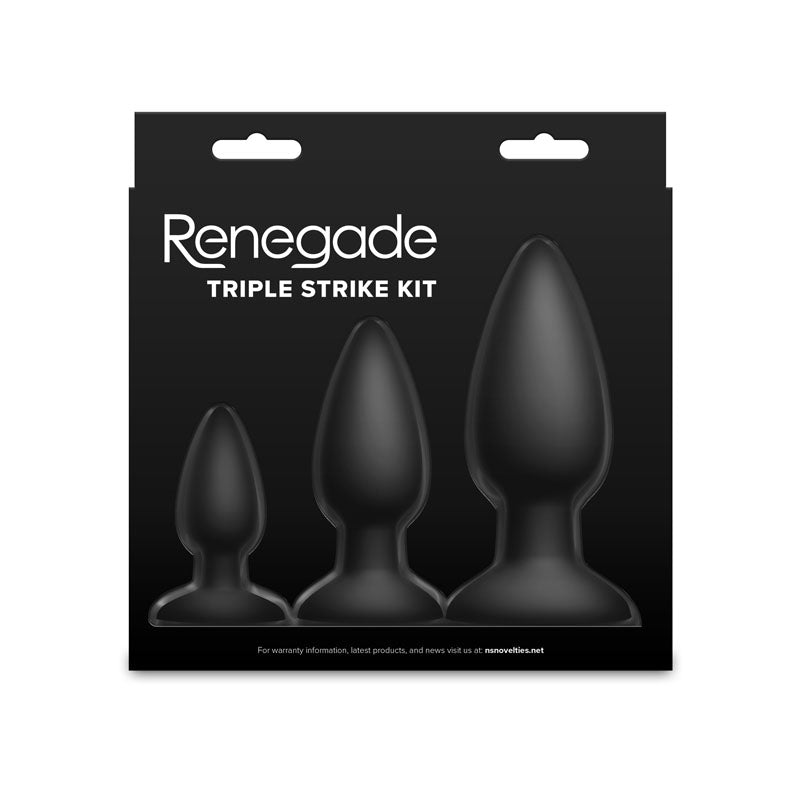 NS Novelties Renegade Triple Strike 3 Sizes Butt Plugs Set Butt Plugs