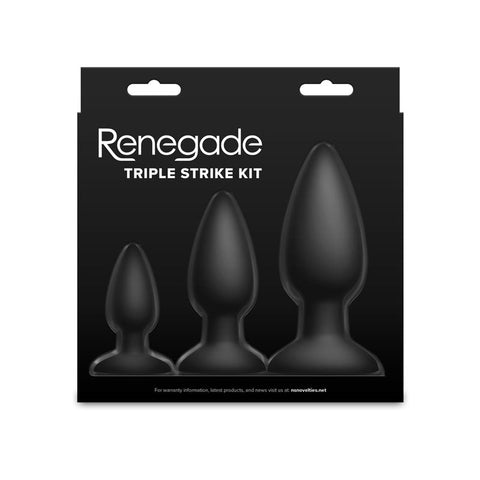 NS Novelties Renegade Triple Strike 3 Sizes Butt Plugs Set - Butt Plugs