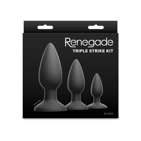 NS Novelties Renegade Triple Strike 3 Sizes Butt Plugs Set - Butt Plugs