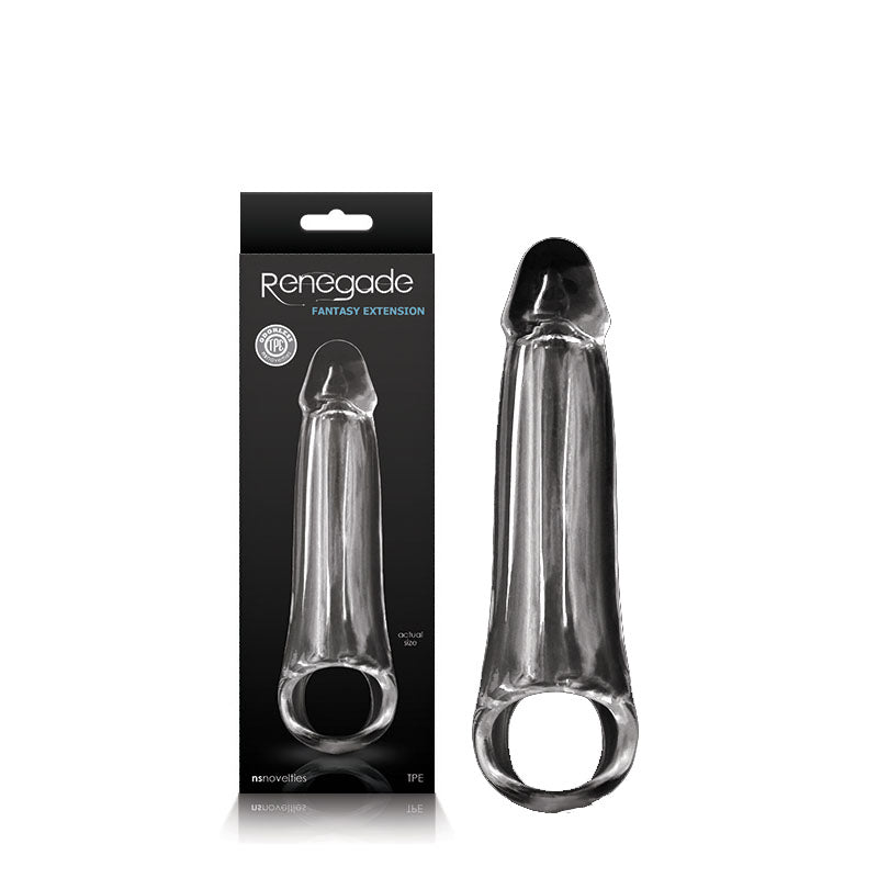 NS Novelties Renegade Fantasy Extension Small Penis Extension Sleeve Clear Penis Sleeves and Extenders