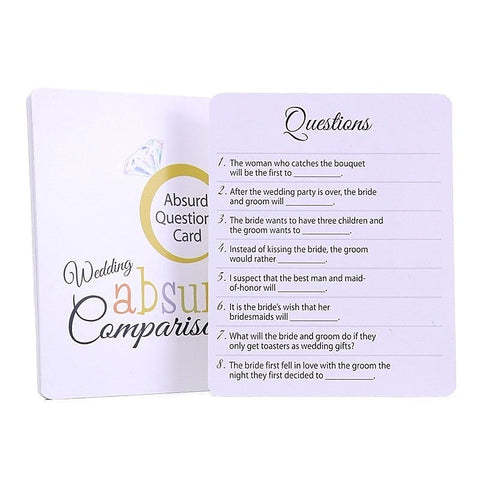 Wedding Absurd Comparisons Adult Card Game by Kheper Games - Sex Games, Coupons and Tricks