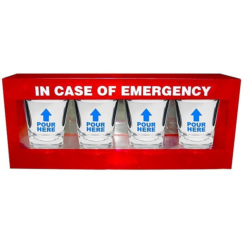 In Case of Emergency Shot Glasses by Kheper Games - Party Gifts and Novelties