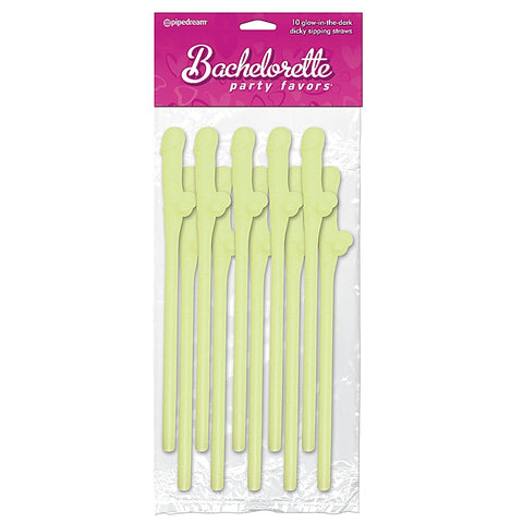 Pipedream Bachelorette Party Dicky Sipping Straws 10 Pack - Sex Games, Coupons and Tricks
