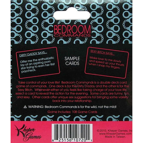 Bedroom Commands Card Game by Kheper Games - Sex Games, Coupons and Tricks