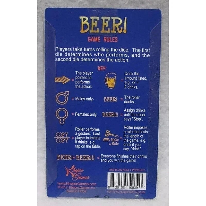 Beer! Dice Adult Drinking Game - Sex Games, Coupons and Tricks