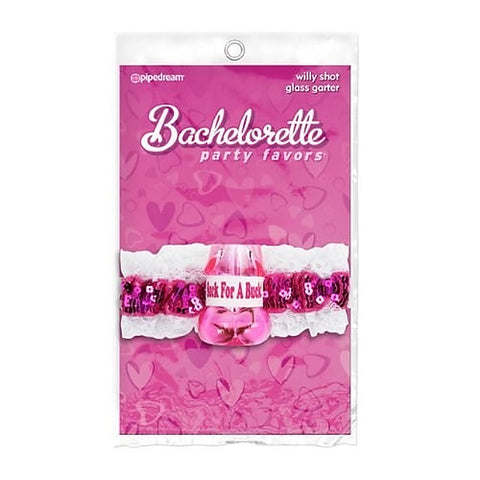 Pipedream Bachelorette Party Favors Willy Shot Glass Garter - Bachelorette and Bucks