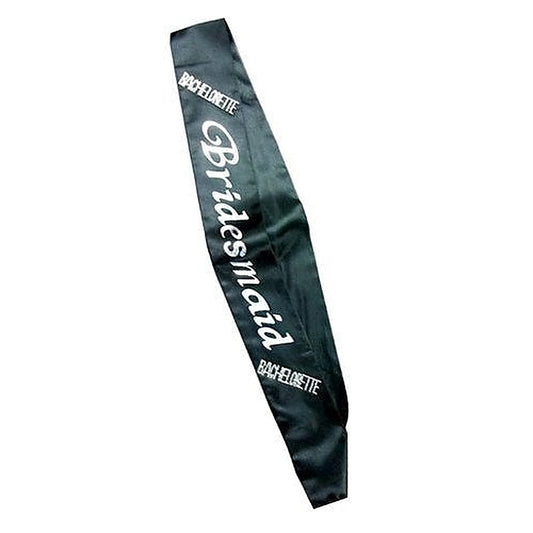 Black Bridesmaid Sash - Bachelorette and Bucks