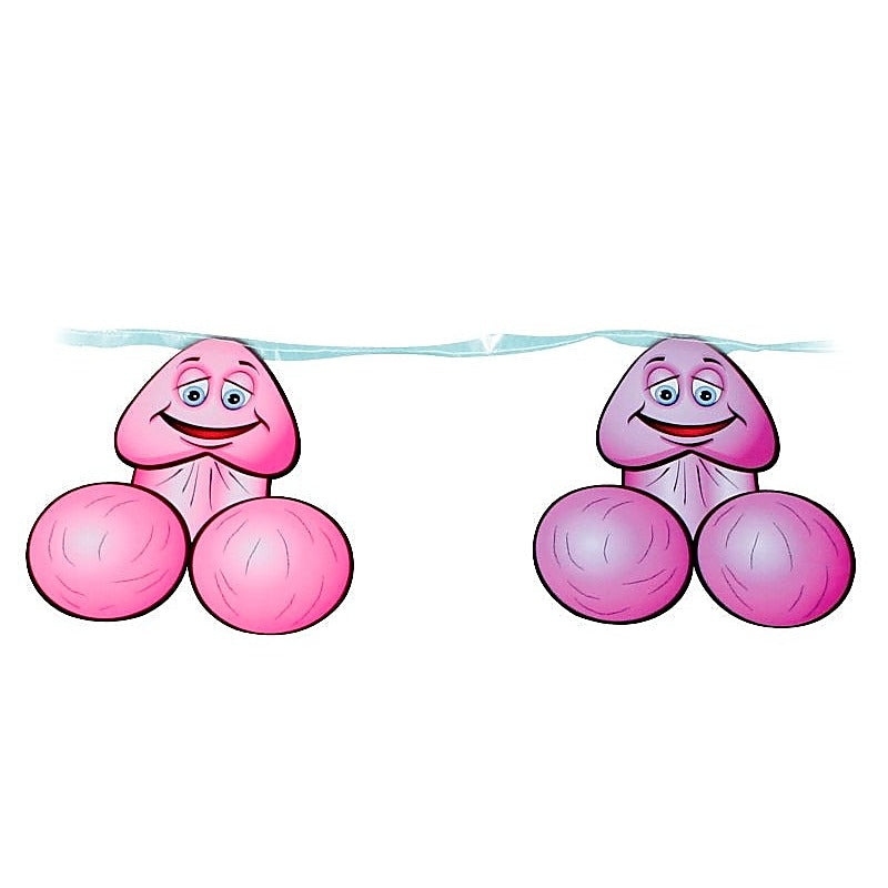 Pipedream Bachelorette Party Favors 12 Feet Pecker Banner - Sex Games, Coupons and Tricks