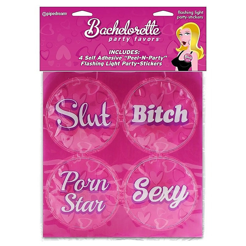 Pipedream Bachelorette Party Flashing Light Party Stickers - Sex Games, Coupons and Tricks