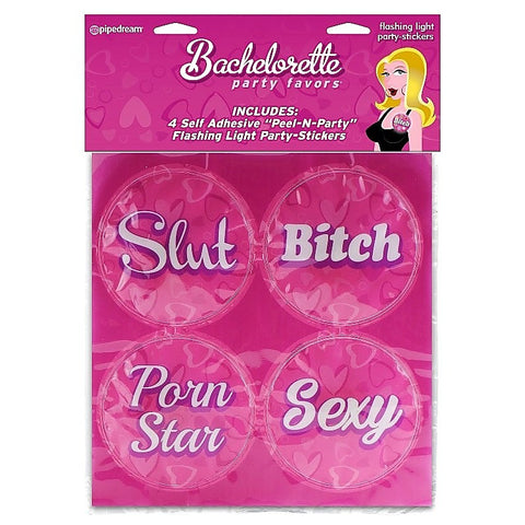 Pipedream Bachelorette Party Flashing Light Party Stickers - Sex Games, Coupons and Tricks