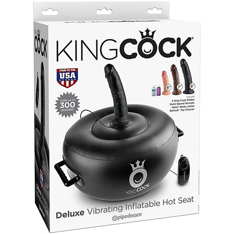 King Cock Deluxe Vibrating Inflatable Dildo Seat - Sex Machines