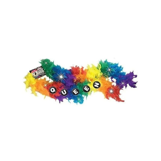 Queen Flashing Feather Boa Adult Fun Games