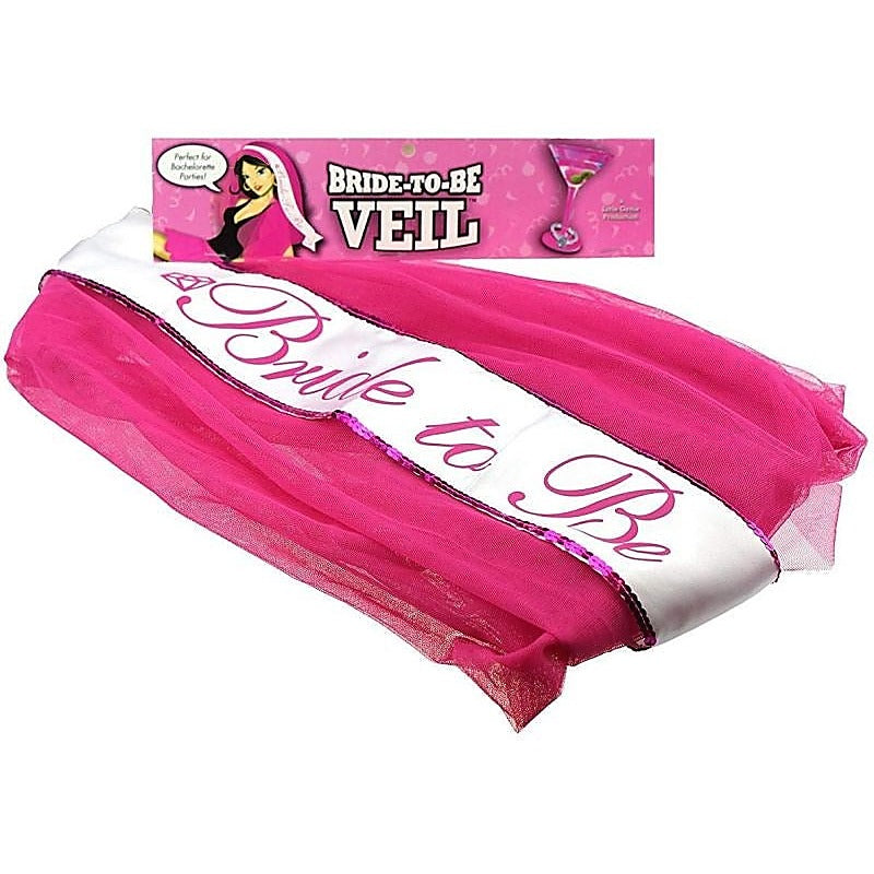 Premium Bride to Be Veil Pink by Little Genie - Bachelorette and Bucks