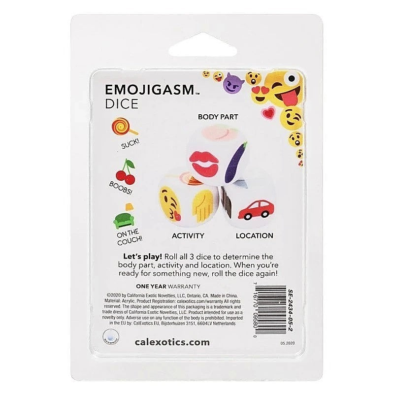 Premium Emojigasm Dice by California Exotics - Sex Games, Coupons and Tricks