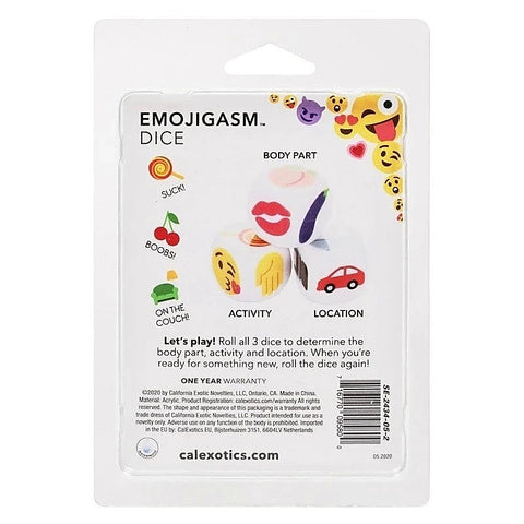 Premium Emojigasm Dice by California Exotics - Sex Games, Coupons and Tricks