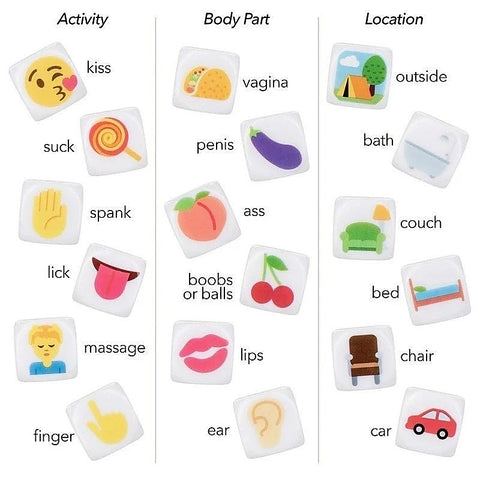 Premium Emojigasm Dice by California Exotics - Sex Games, Coupons and Tricks