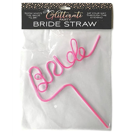 Premium Glitterati Bride Straw by Little Genie - Bachelorette and Bucks