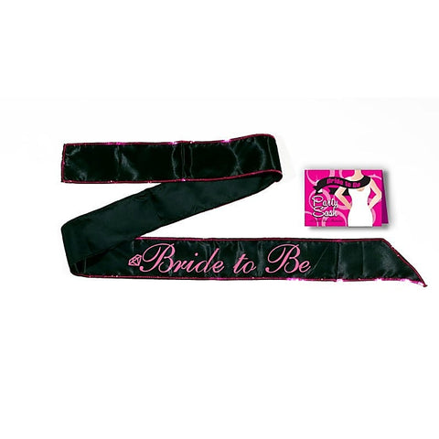 Premium Bride-To-Be Sash Black by Little Genie - Fancy Dress Ups