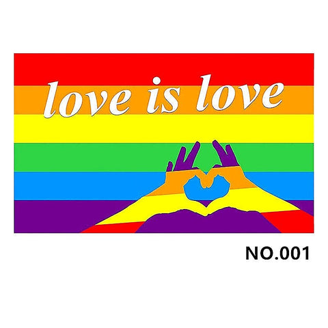 Love & Peace Gay Pride Flag Medium by BDStyle - Party Gifts and Novelties