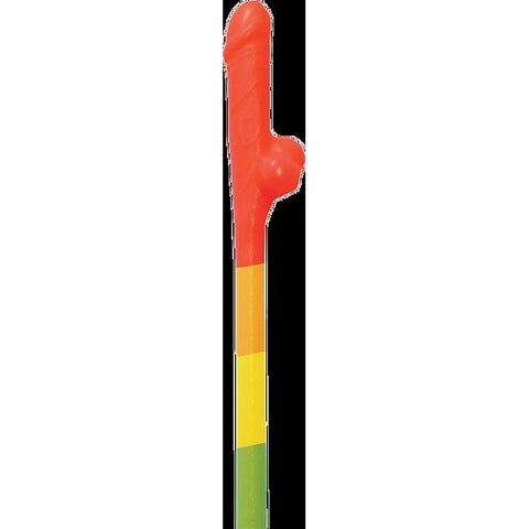 Premium Rainbow Pecker Straws by Hott Products - Bachelorette and Bucks