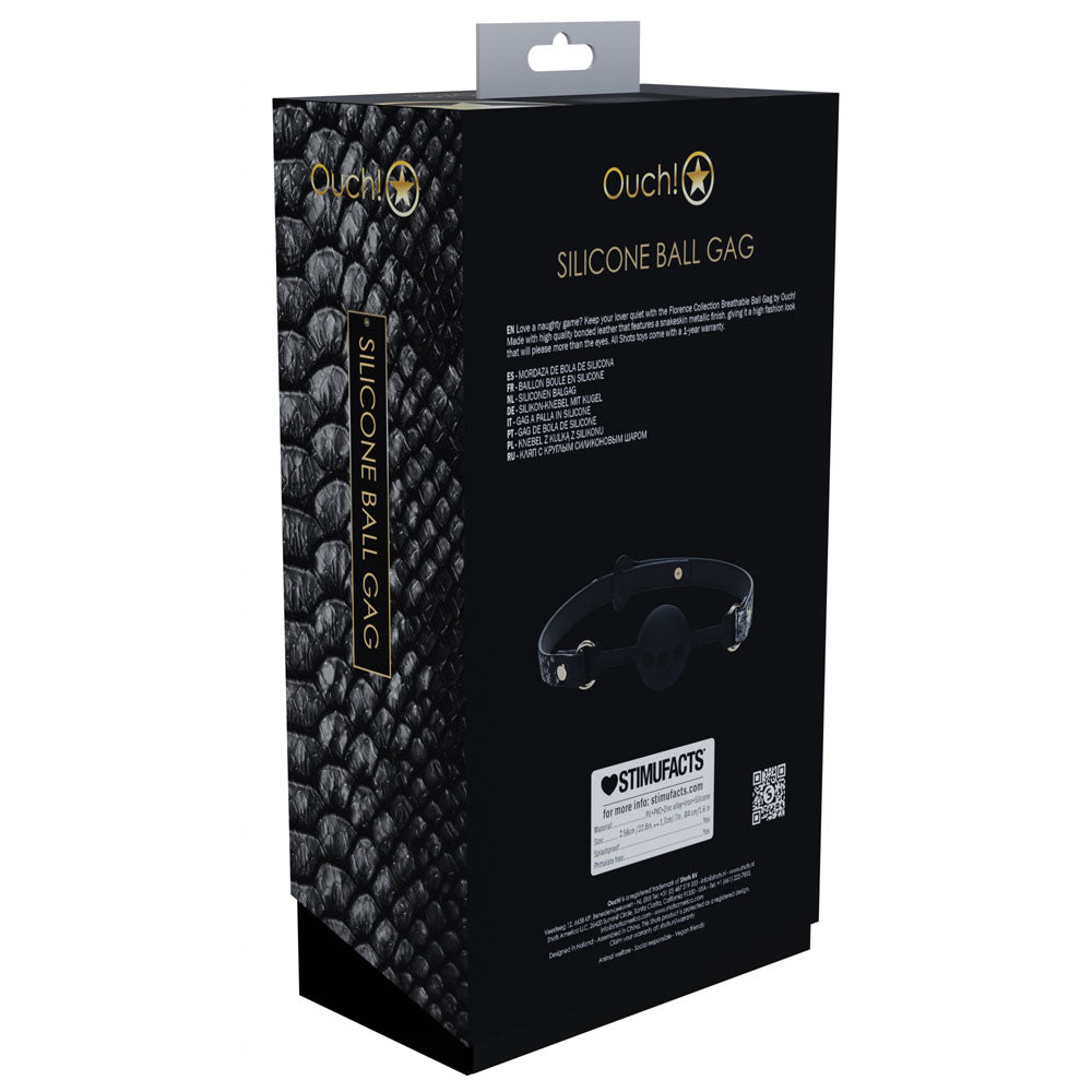 Shots Toys OUCH! Florence Collection Brethable Silicone Ball Gag Bondage Gags and Bits