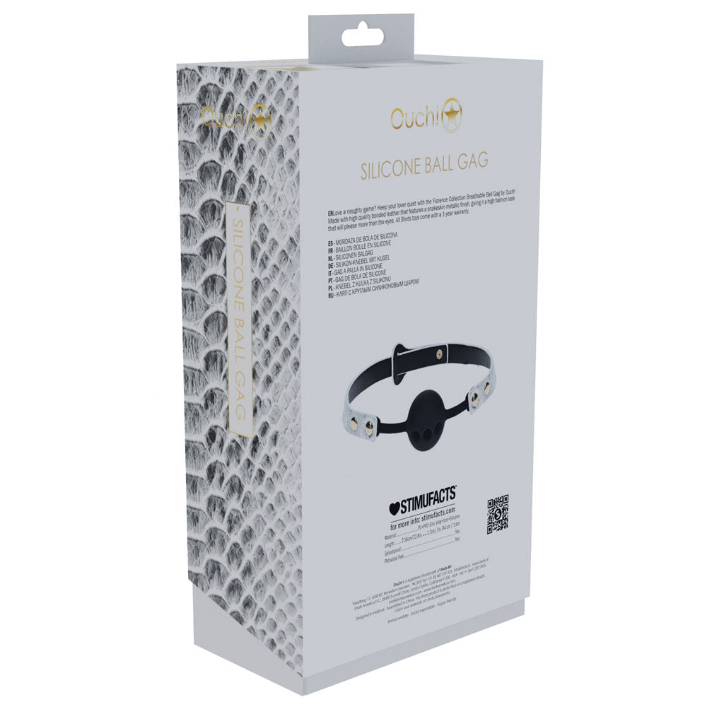 Shots Toys OUCH! Florence Collection Brethable Silicone Ball Gag Bondage Gags and Bits