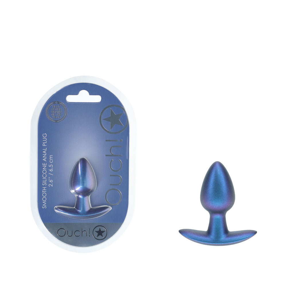 Shots OUCH! 6.5 cm Small Metallic Silicone Butt Plug Butt Plugs